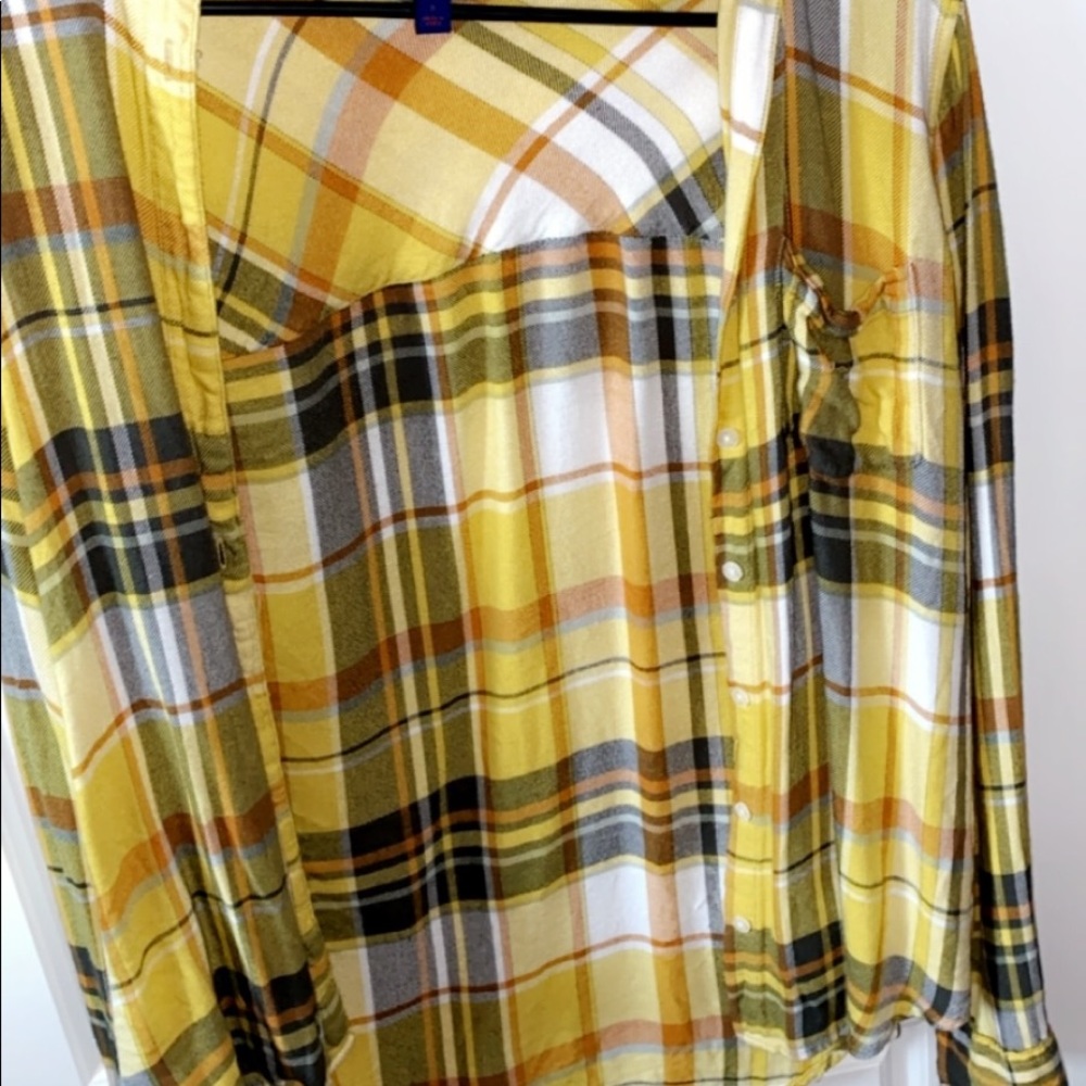 Super soft yellow and gray flannel!